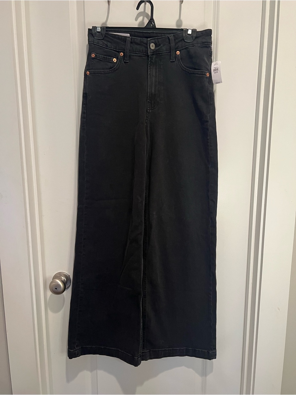 Women's Curvy High Rise Stride Wide-Leg Jeans by Gap